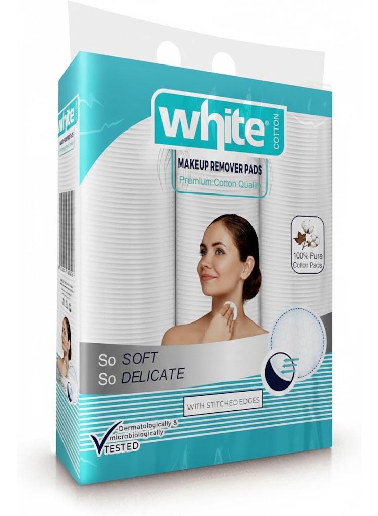 White 3 Packs Makeup Remover Cotton Pads80 Pieces Total(240 Pads) - Image 5